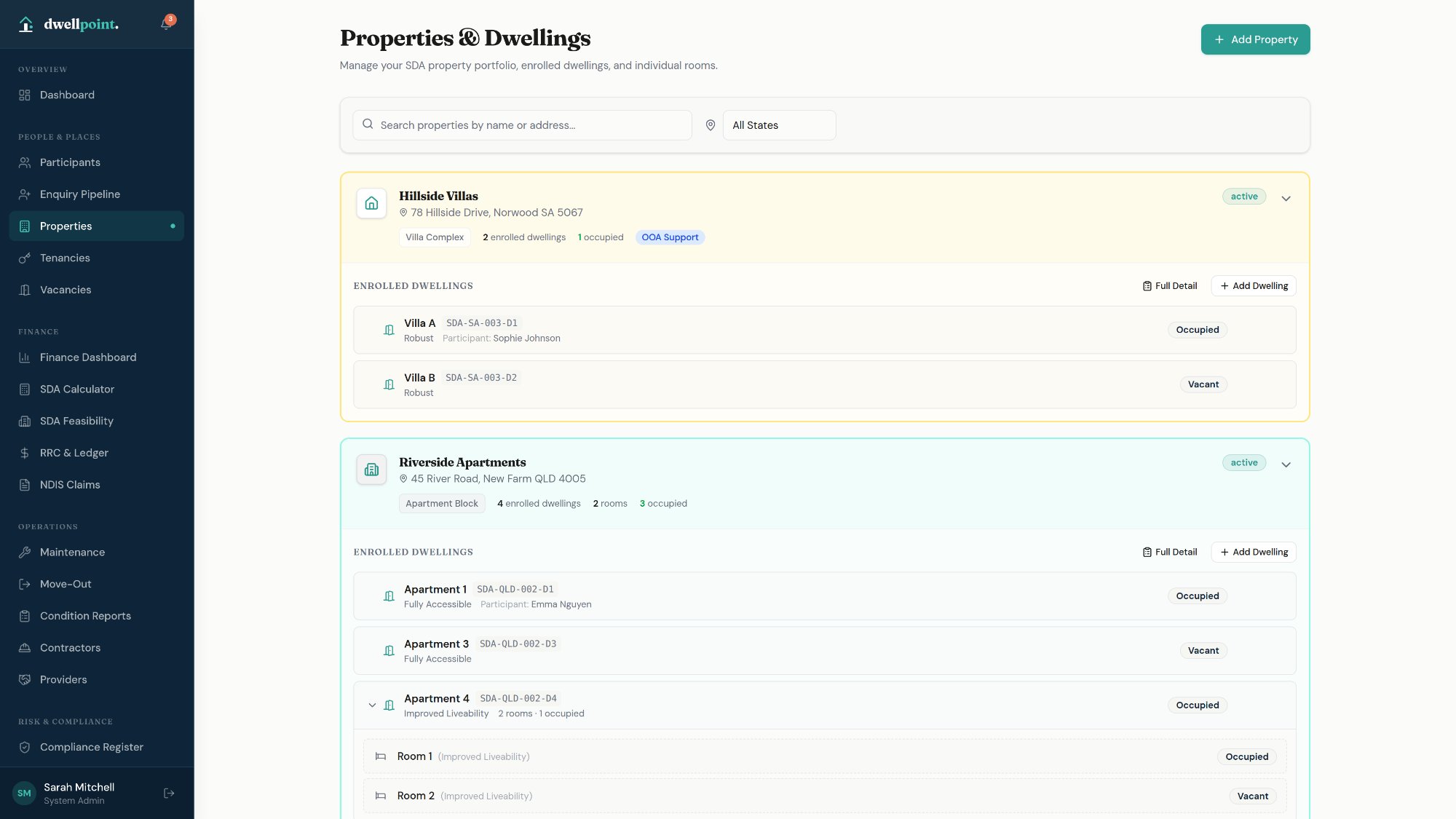 Properties list