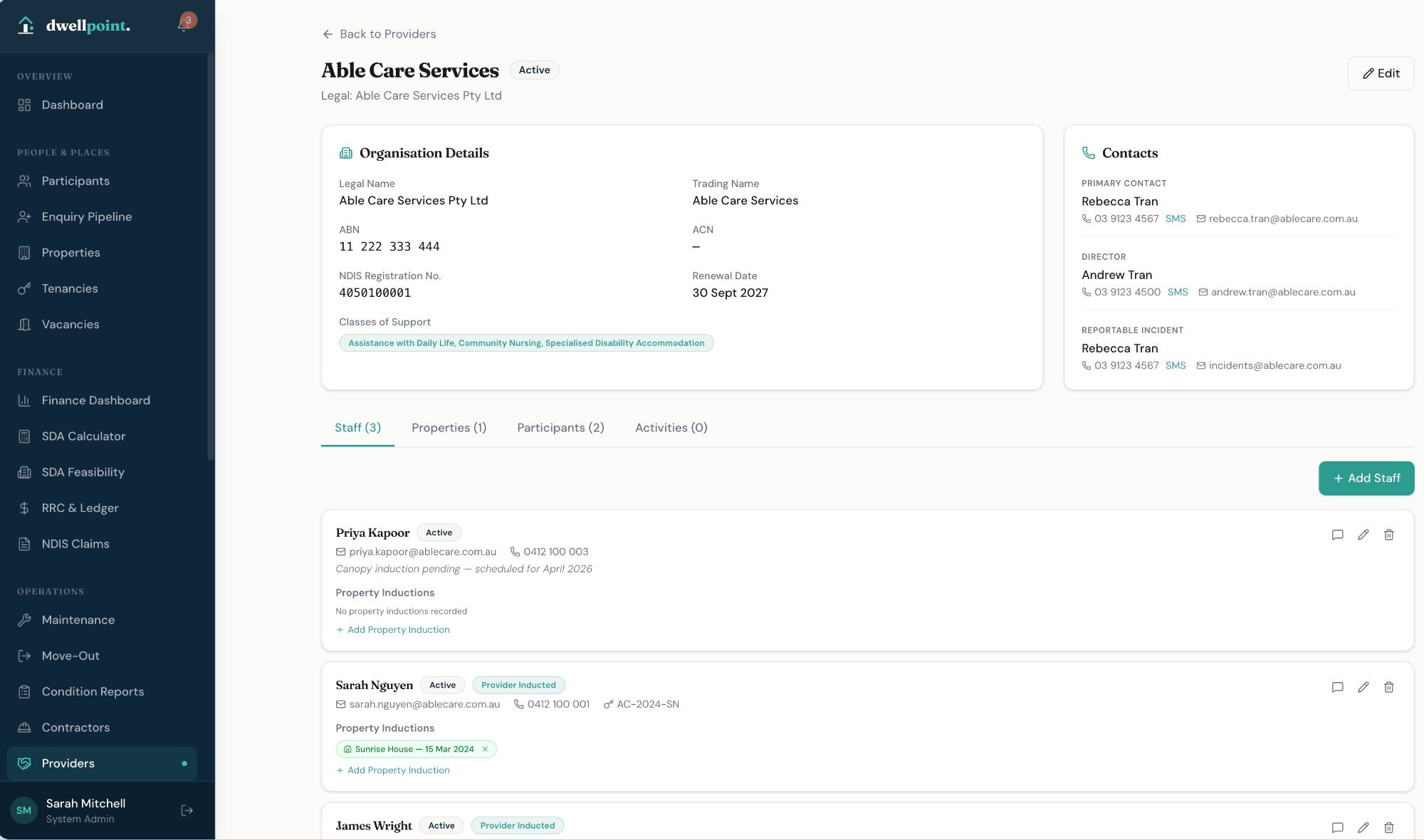 Provider detail